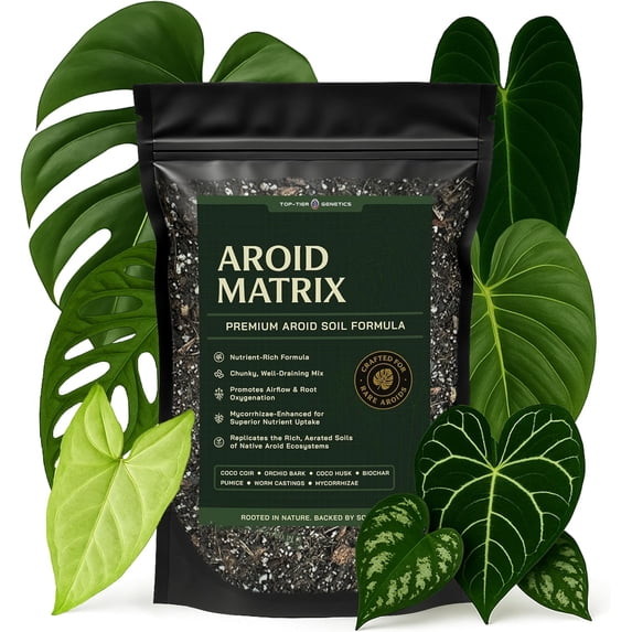 AROID Potting Mix/Premium Soil for Monstera, Philodendron, Alocasia, Anthurium – Chunky, Optimally Aerated Soil – Organic & Ready to Use – Supercharges Root and Foliage Growth (4 QTS)