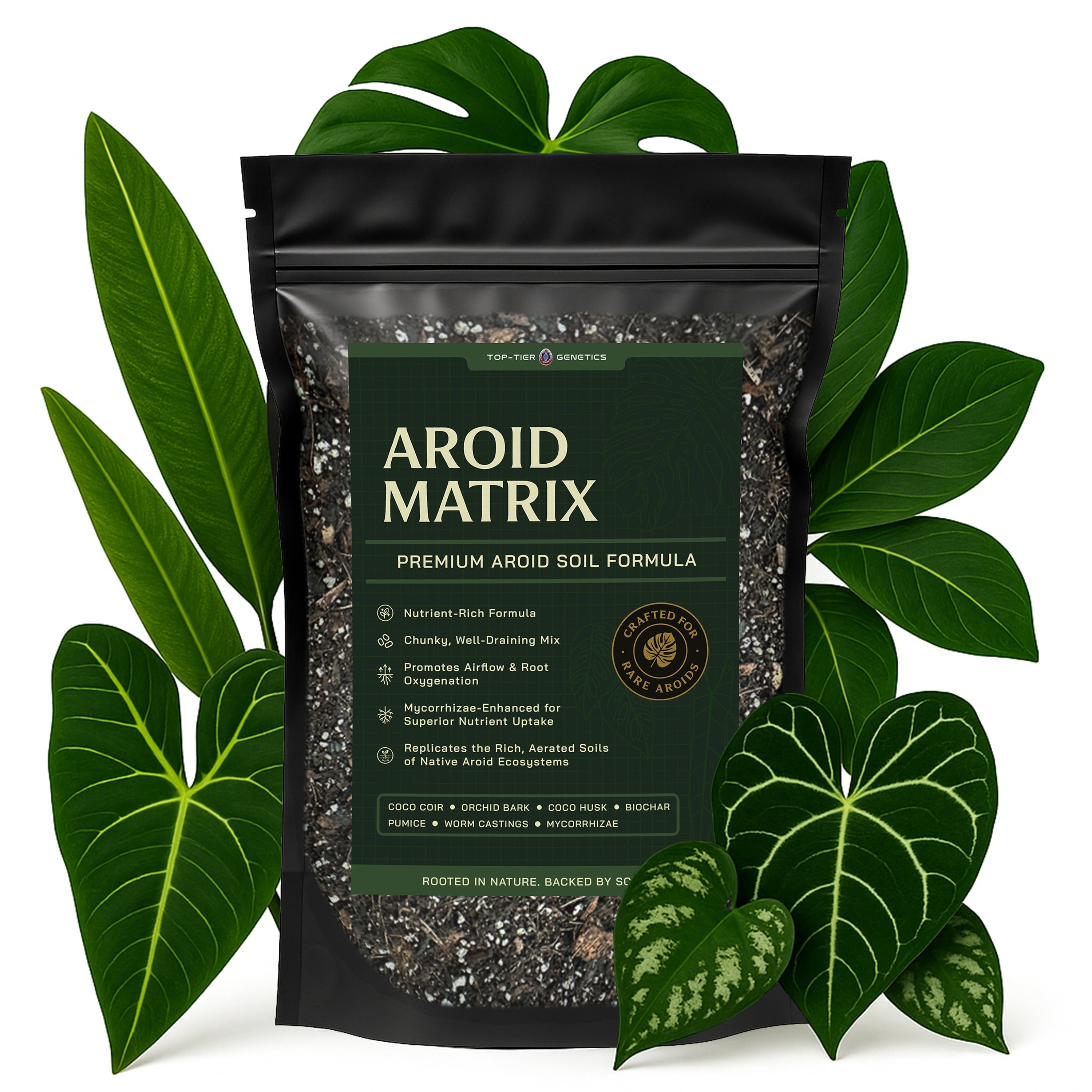 AROID Potting Mix/Premium Soil for Monstera, Philodendron, Alocasia, Anthurium – Chunky, Optimally Aerated Soil – Organic & Ready to Use – Supercharges Root and Foliage Growth (4 QTS)