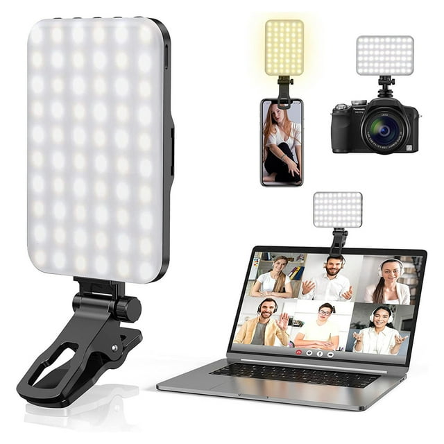 AROKOKO 120 Phone Light Selfie Light 5000Mah Rechargeable Clip Video