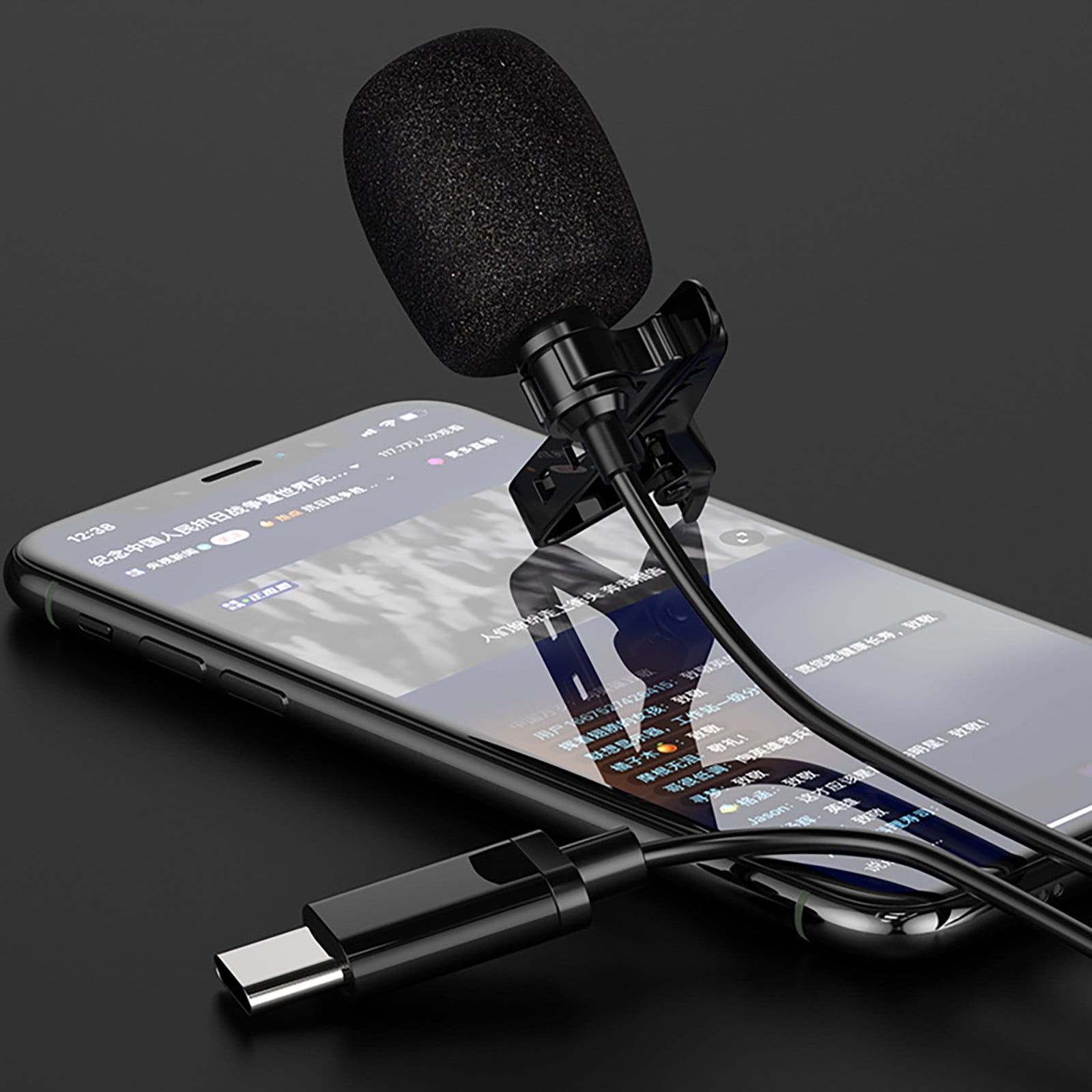 AROKOKO Computer Speakers Lavalier Type Wired Mobile Phone Microphone