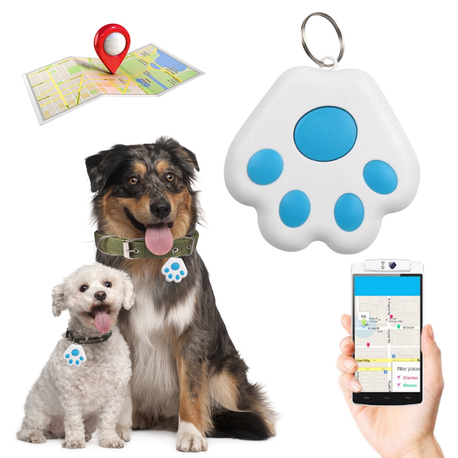 AROKOKO Gps Tracker Cat Dog Mini Tracking Prevention Smart Anti Loss