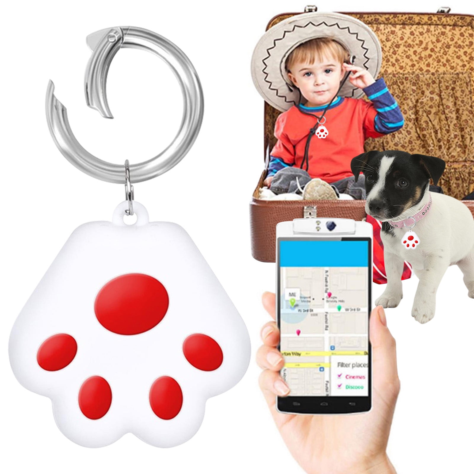 AROKOKO Gps Tracker Portable Mini Cat Dog Pet Tracking Locator Hidden