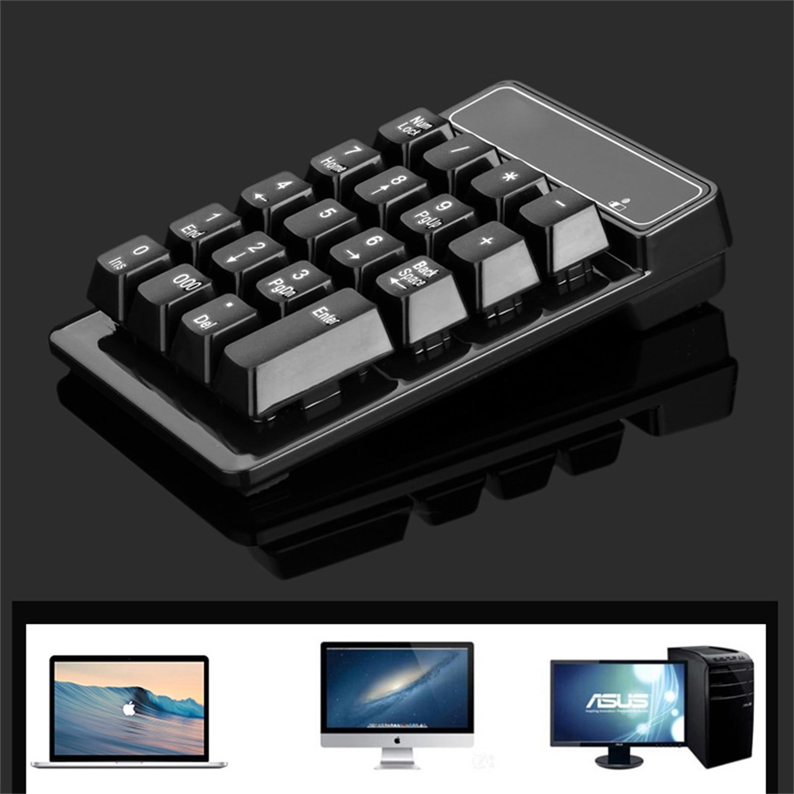 AROKOKO Keyboard 19 Digital Keypad Portable 4.0 Numeric Keyboard Pad