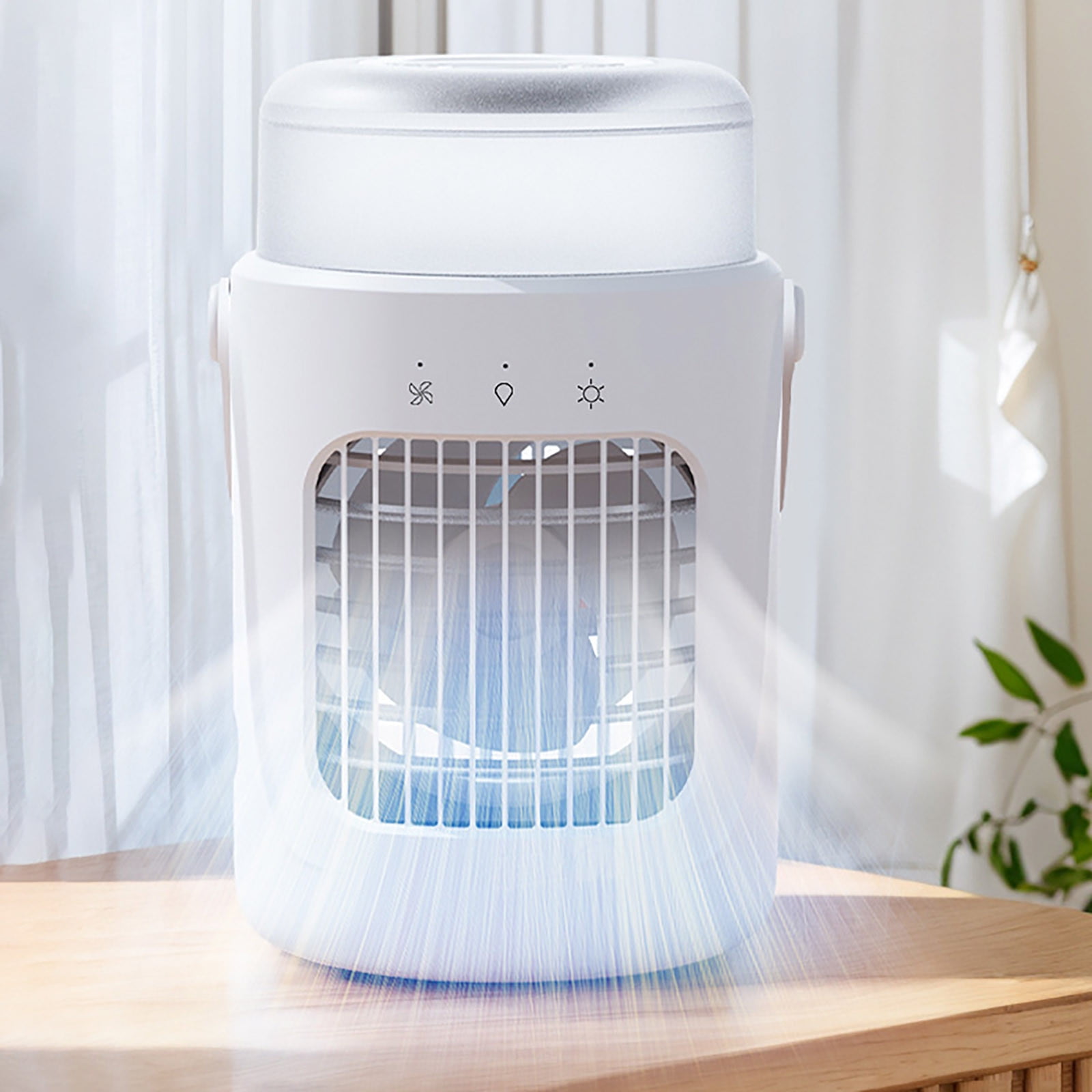 AROKOKO Portable Air Conditioners Fan 3 Wind Speeds Fast 7 Colors 2 4