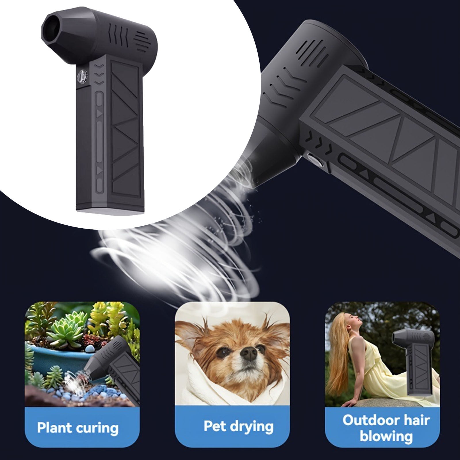 AROKOKO Usb Fans Violent Fan Violent Hair Dryer High Speed Brushless