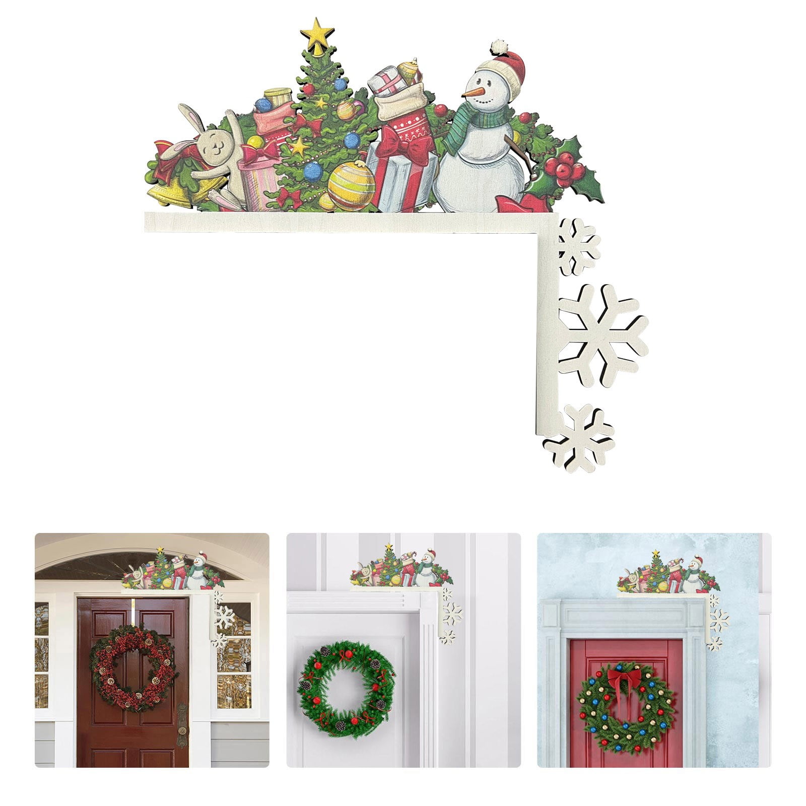 AROKOKO Wall Stickers With Gifts Wooden Frame Door Creative Ornament