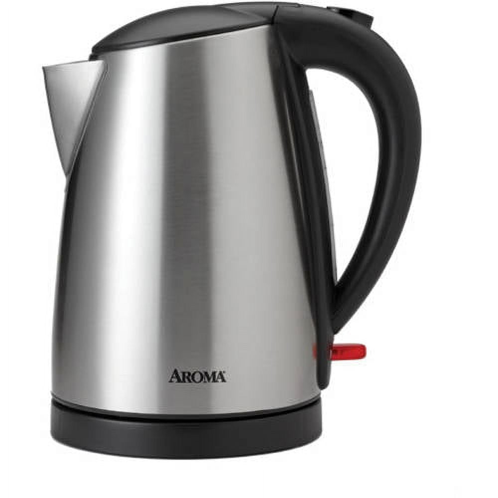 AROMA WATER KETTLE MODEL AWK-108 7 Cup, Black & Silver, Excellent Used  Condition