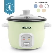 AROMA  4-Cups Cooked / 1Qt. Rice & Grain Cooker, Light Green, New, ARC-302NGLG