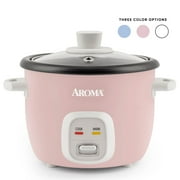 AROMA  4-Cups Cooked / 1Qt. Rice & Grain Cooker, Pink