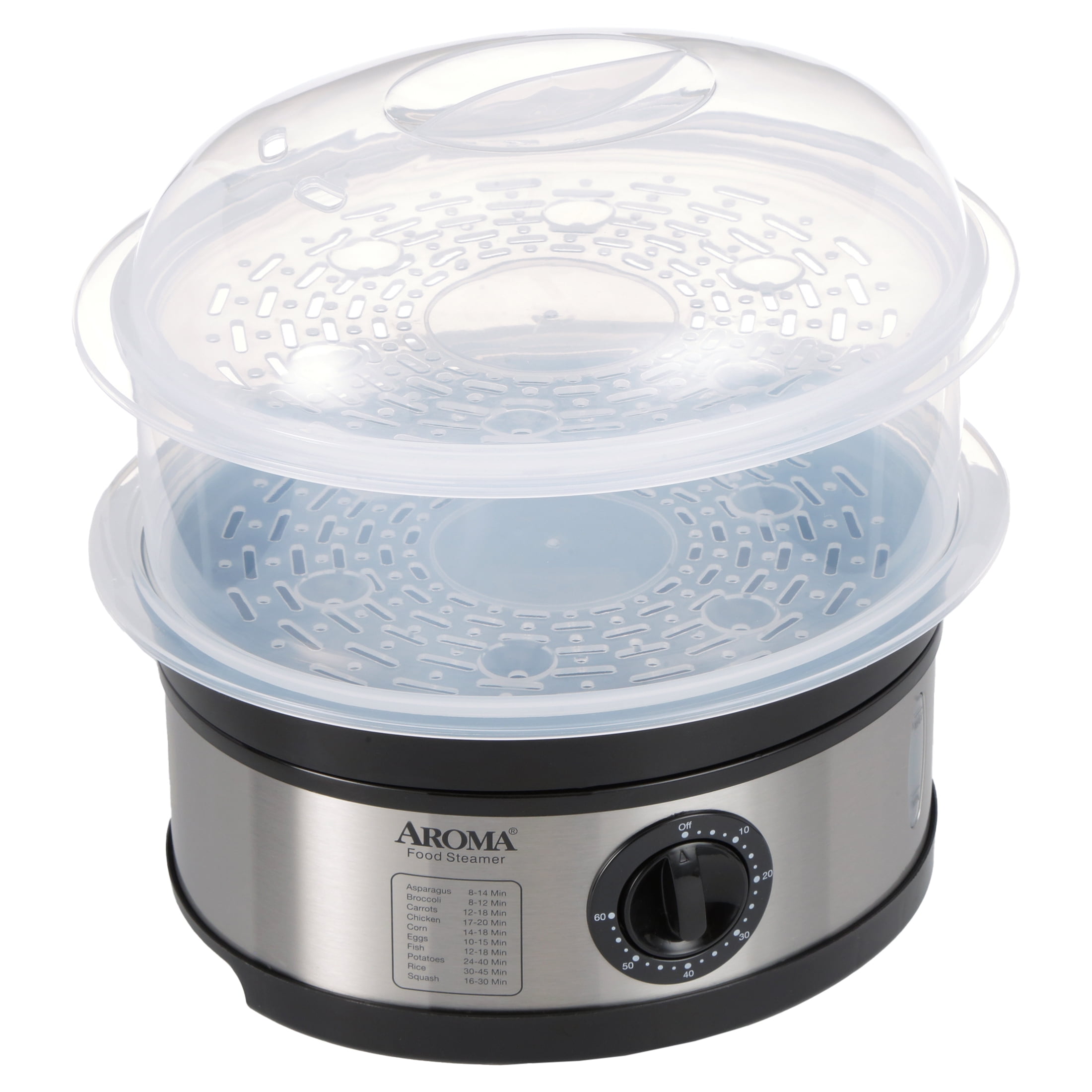 Aroma 5-Quart Stainless Steel Double Tier Food Steamer