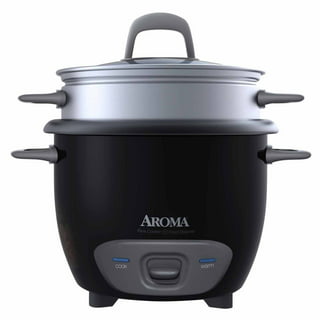 Aroma Housewares 6-Cup (Cooked yield ) / 1.2Qt. Select Stainless Pot-Style  Rice Cooker, & Food Steamer, One-Touch Operation, White