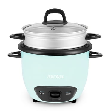 AROMA® 6-Cup (Cooked) / 1.5Qt. Rice & Grain Cooker, Blue, New, ARC-743-1NGBL