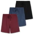 thumbnail image 1 of Real Essentials 3 Pack:Mens Cotton Ultra-Soft Knit Sleep Pajama Shorts & Lounge Wear (Available In Big & Tall), 1 of 6