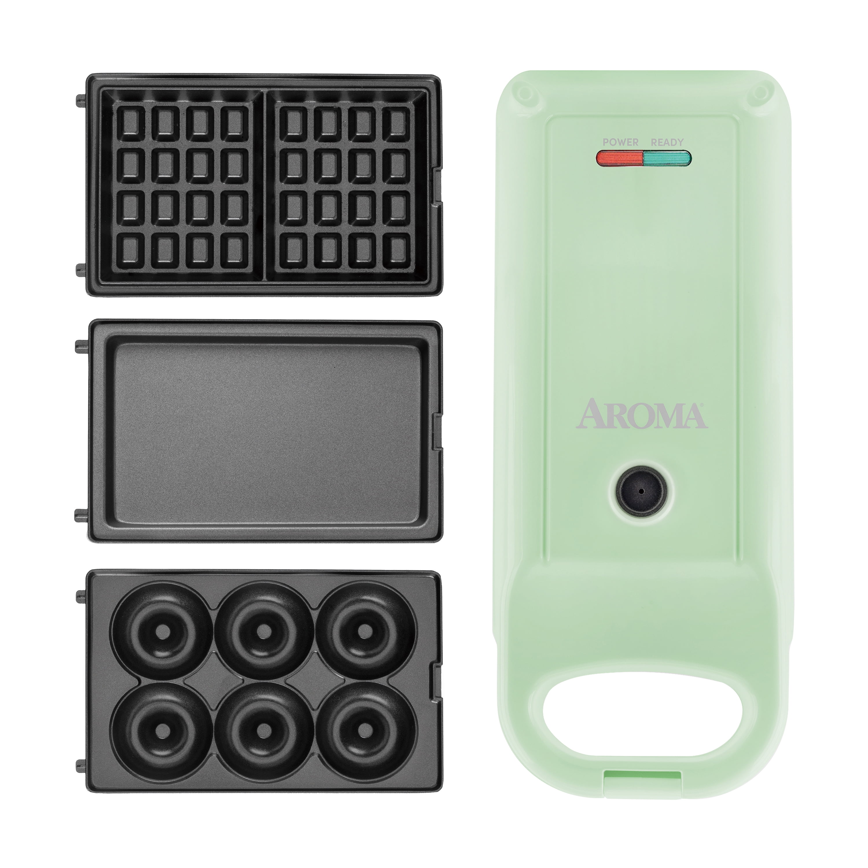 Lime Sherbet Compact Non-Stick Rotating Waffle Maker