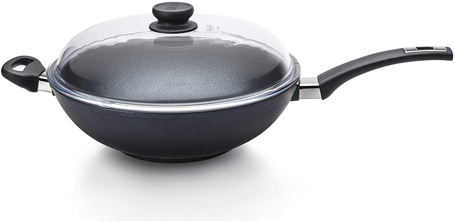 Ultimate 5-Quart Nonstick Cast Aluminum Wok with Glass Lid