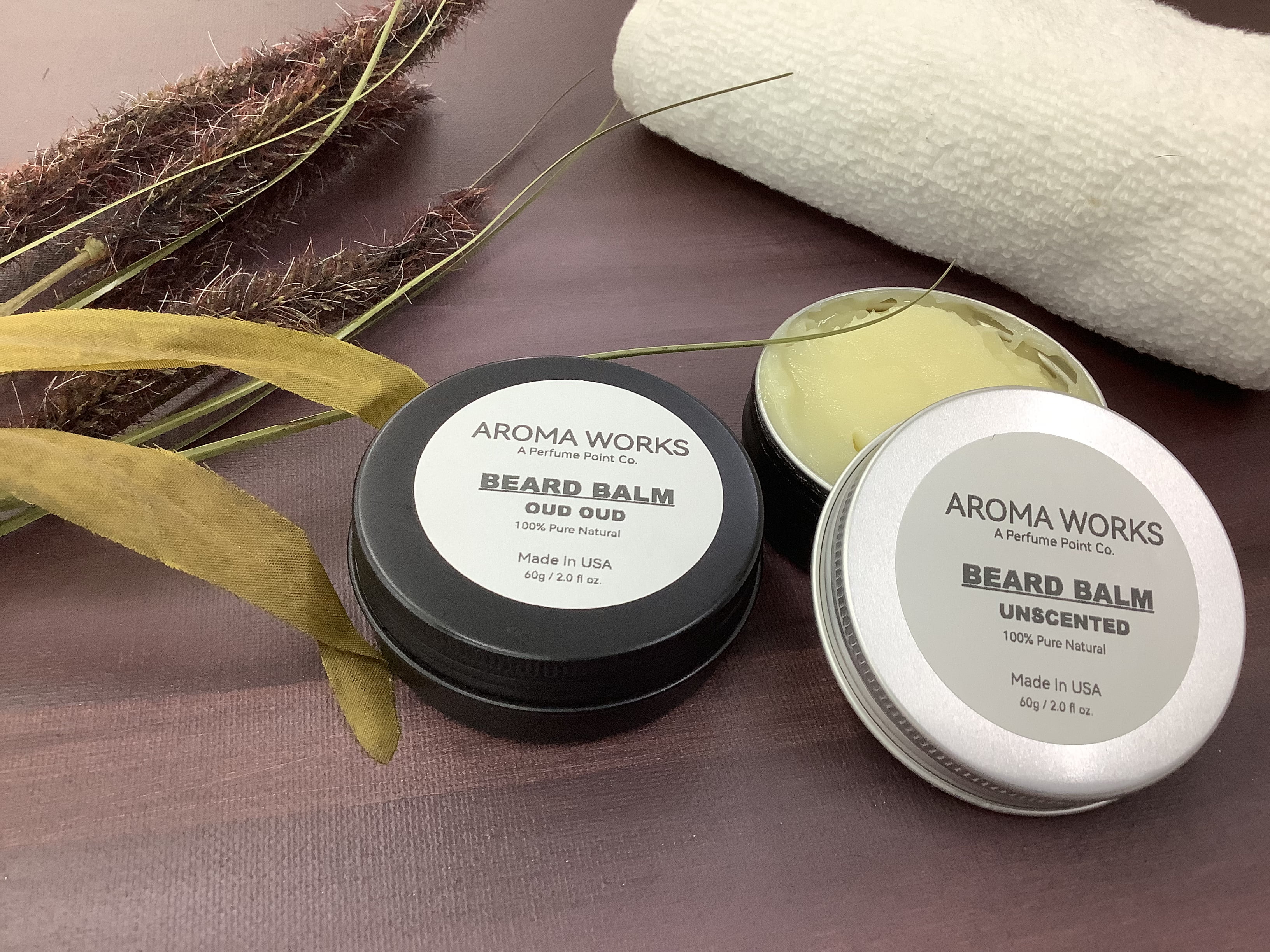 AROMA WORKS CRAFTED BEARD BALM (OUD OUD) ALL TYPES OF BEARDS WITH