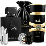 AROMAQUE Men’s Fragrance Gift Set – Armaf Club De Nuit Intense & Lattafa Asad Bundle with Bonus – Premium Perfume Gift Sets for Men