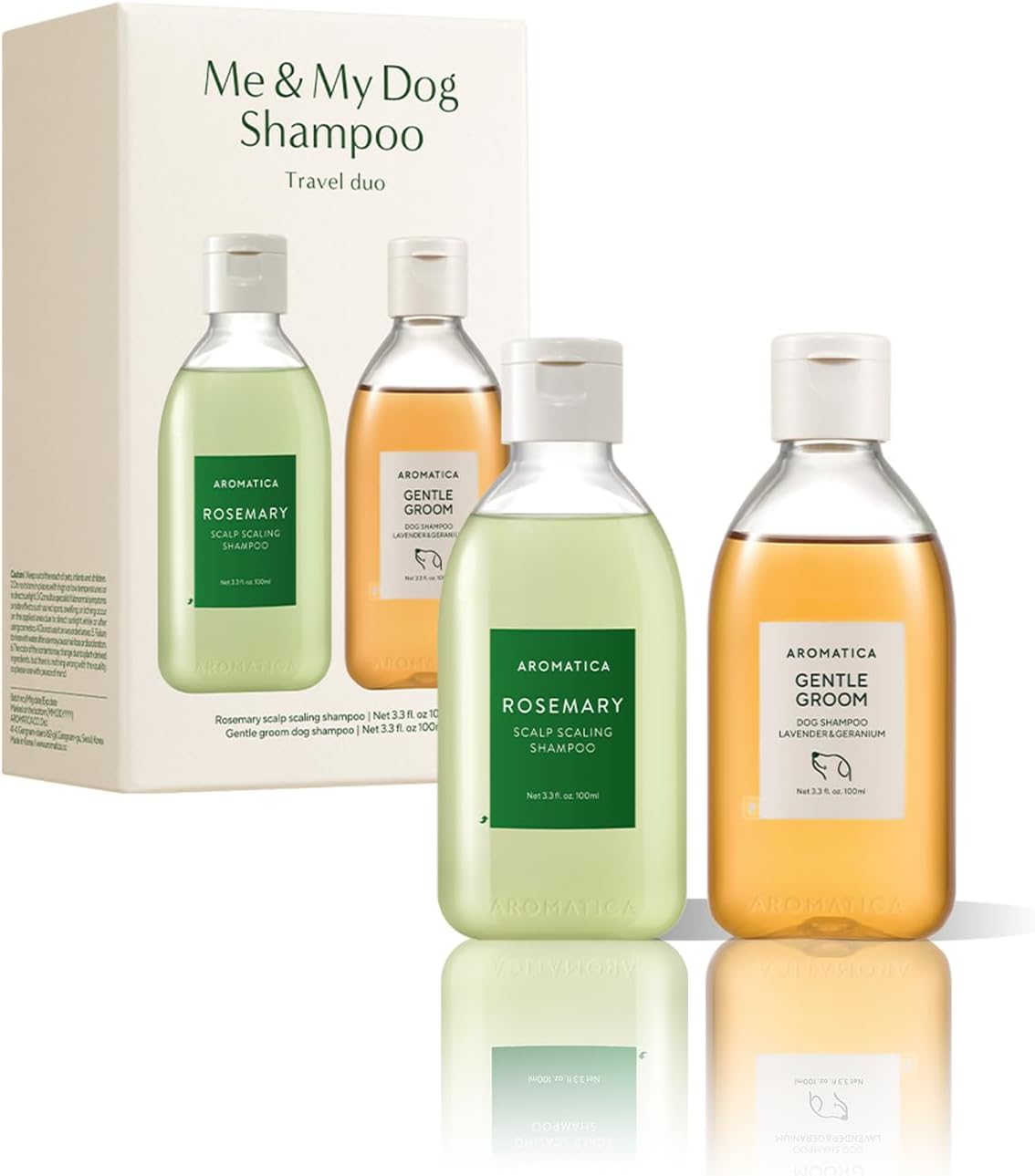 AROMATICA Me & My Dog Shampoo Travel Duo Set [3.38oz/100ml] Rosemary