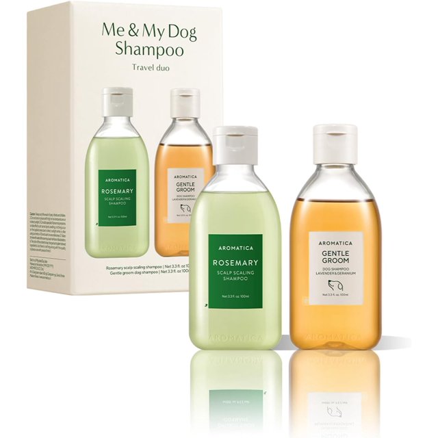 AROMATICA Me & My Dog Shampoo Travel Duo Set [3.38oz/100ml] Rosemary