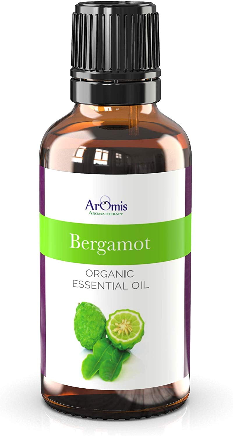 AROMIS Organic Bergamot Essential Oil - USDA Certified - 100% Pure Therapeutic Grade 10ml (1 fl oz), Undiluted, Premium, Oils Perfect for Aromatherapy Diffuser