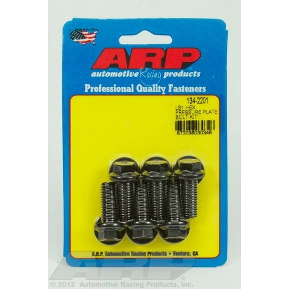 ARP 134-2201 Black SBC LS1 hex pressure plate bolt kit