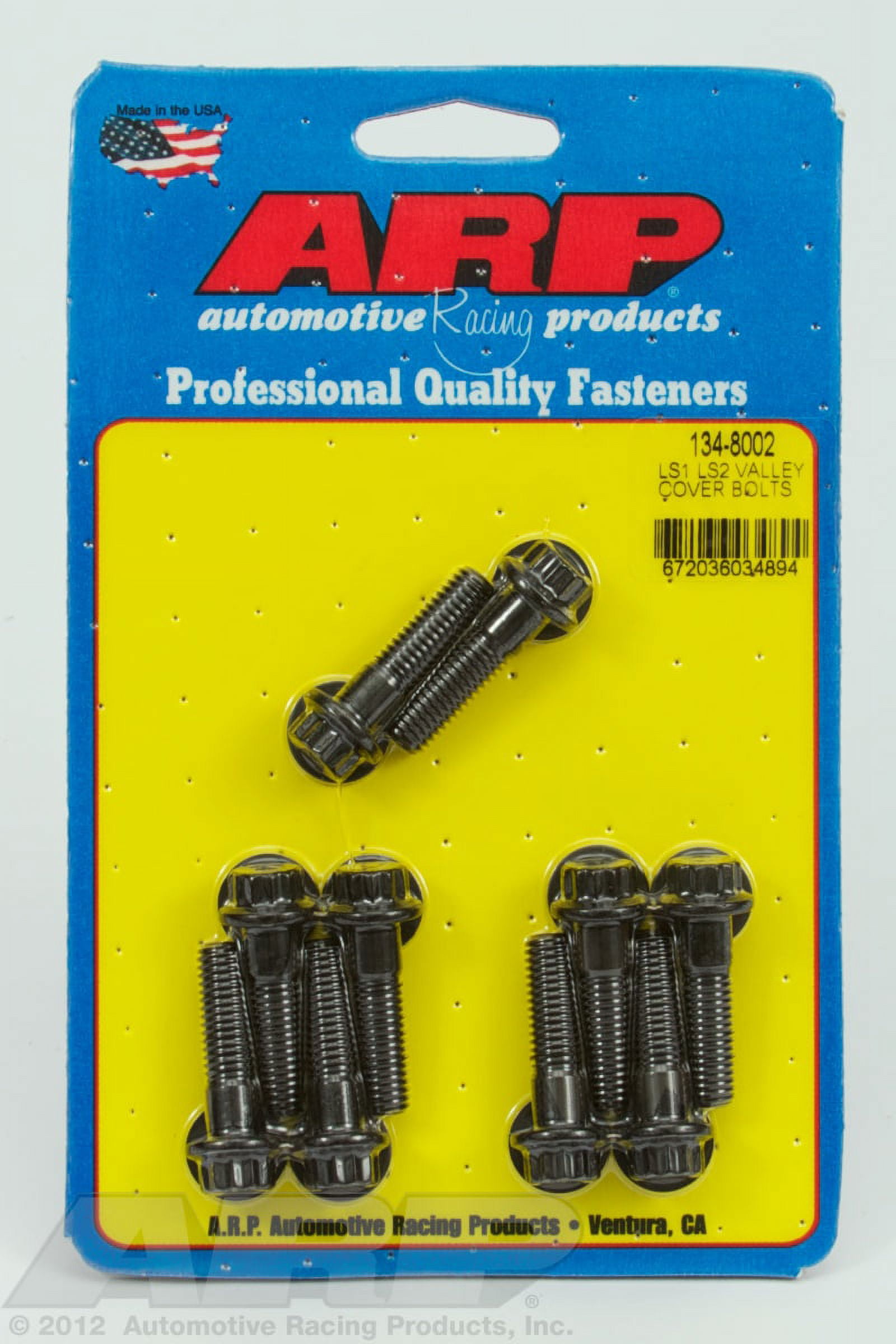 ARP 134-8002 Black LS1 LS2 12pt valley cover bolt kit - Walmart.com