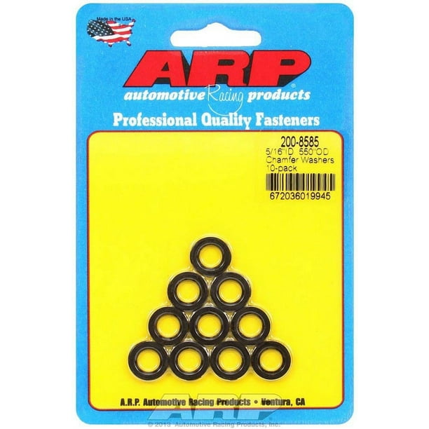 ARP Black Washers - 5/16 ID x .550 OD Chamfer (10) ARP Black Washers - 5/16 ID x .550 OD Chamfer (10)