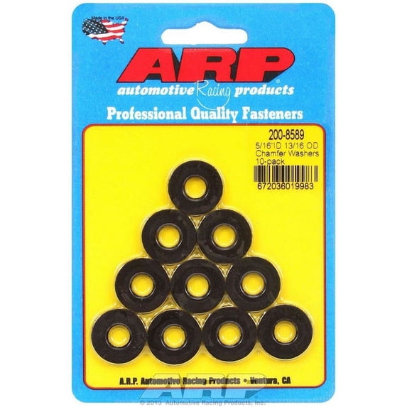 ARP 200-8589 Black Washers - 5/16 ID x 13/16 OD (10)