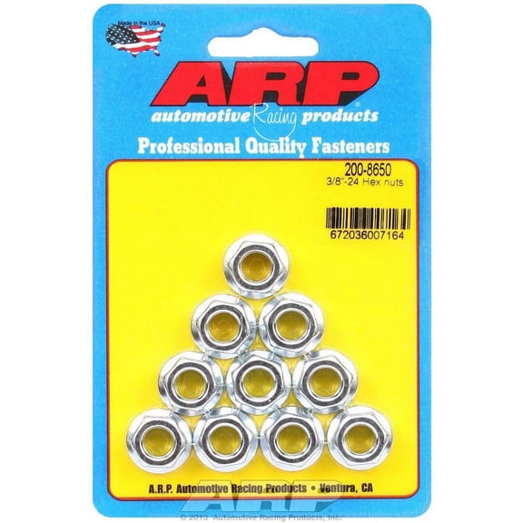 ARP 200-8650 3/8"-24 Hex Nut - 10 Piece