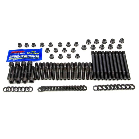 ARP 234-4722 Pro Series Black Oxide 12-Point Cylinder Head Stud Kit for Small Block Chevy with Under Cut SB2 Head