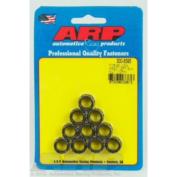 ARP 300-8395 0.44-20 in. 12-Point Black Oxide Nuts - Pack of 10