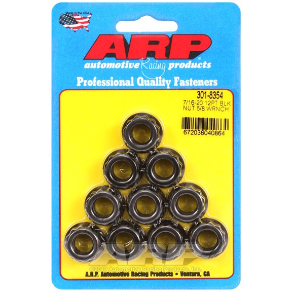 ARP 301-8354 0.43-20 in. 12 Point Nuts - Pack of 10