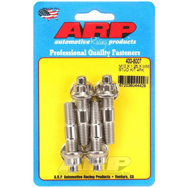 ARP Stud Kit - Broached 4pk 10mm x 1.25 x 55mm ARP Stud Kit - Broached 4pk 10mm x 1.25 x 55mm
