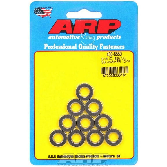 Arp S/S Flat Washers - 5/16 ID x .625 OD (10)