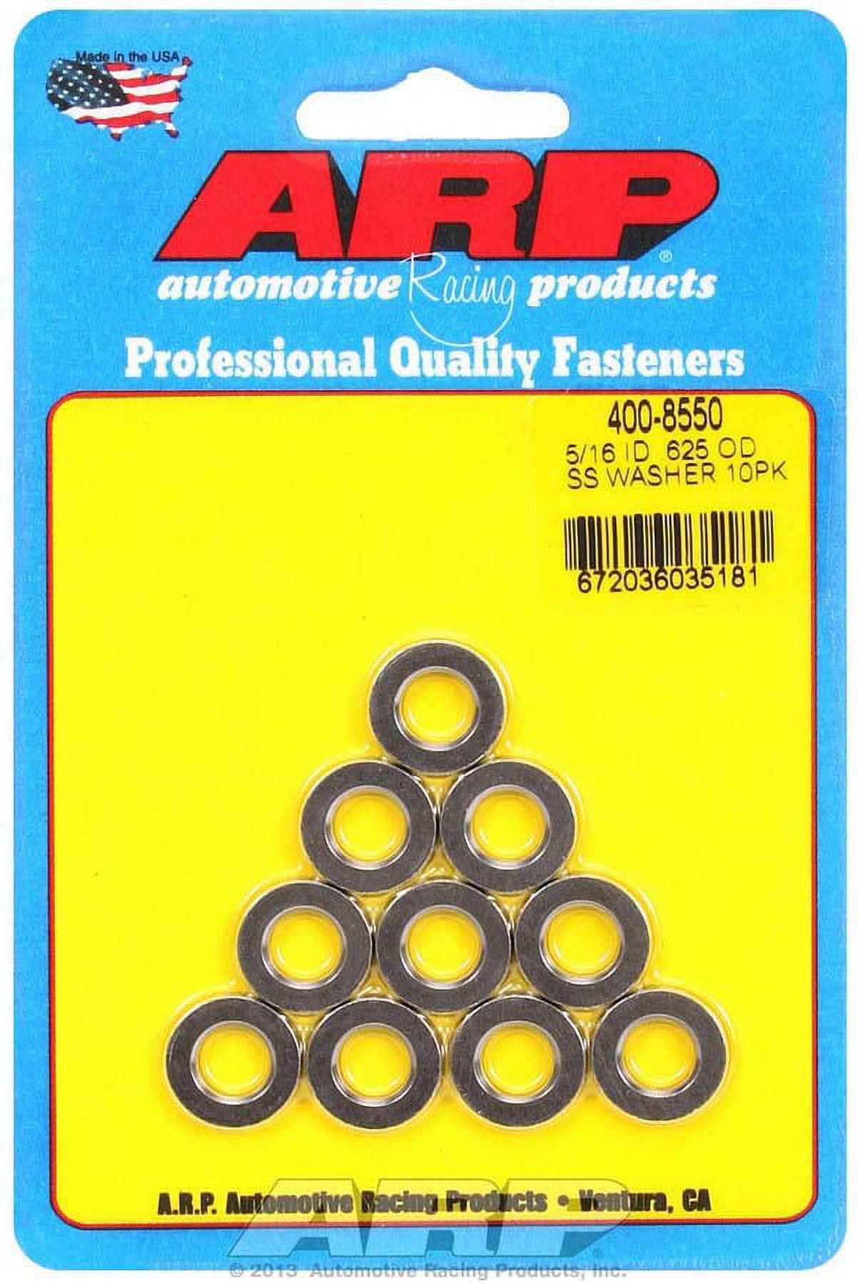 ARP S/S Flat Washers - 5/16 ID x .625 OD (10) ARP S/S Flat Washers - 5/16 ID x .625 OD (10)