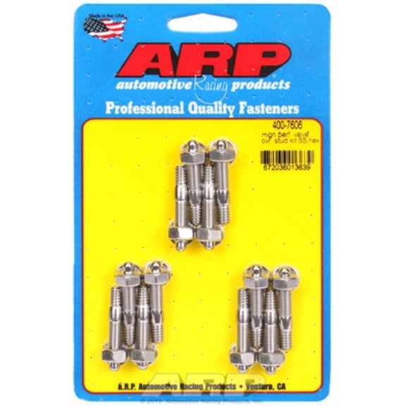 ARP 4007606 Cast Aluminum - Stainless Steel - Hex Valve Cover Stud Kit