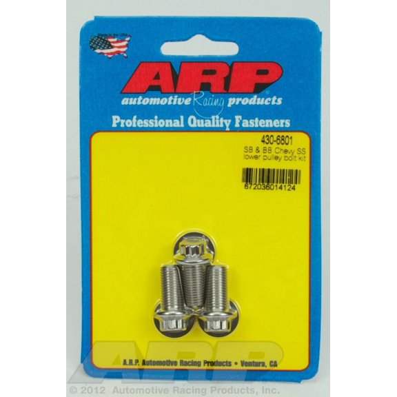 ARP INC. 430-6801 SB & BB CHEVY SS LOWER PULLEY BOLT KIT