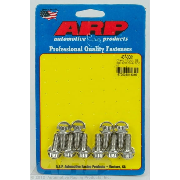 ARP 4373001 Stainless Steel Bolt Kit For Rear End Cover On Select GM 10-Bolt Applications