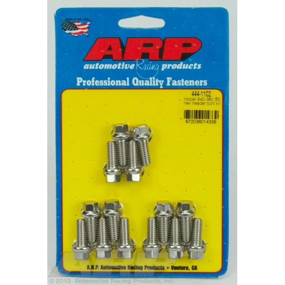 ARP 444-1102 Polished Mopar 340-360 SS hex header bolt kit