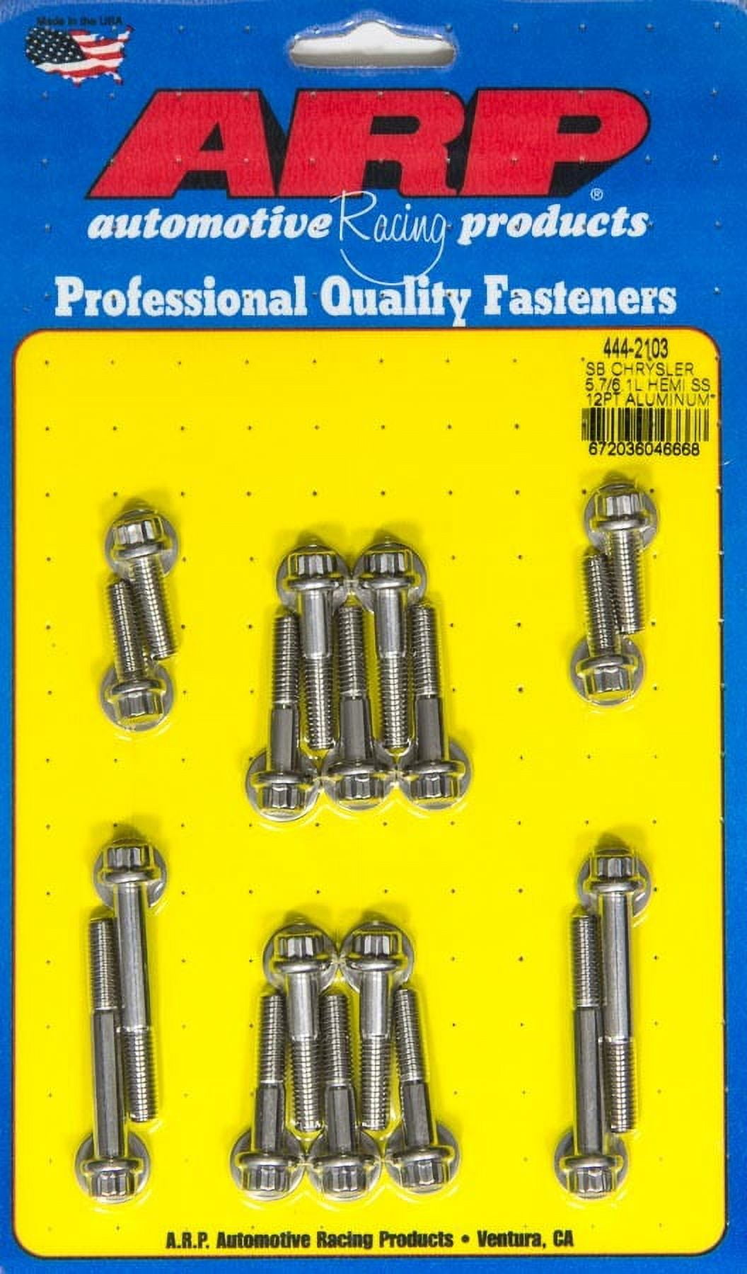 Arp Intake Manifold Bolt Kit Fold Bot Pt Mopar L Hemi Walmart Com