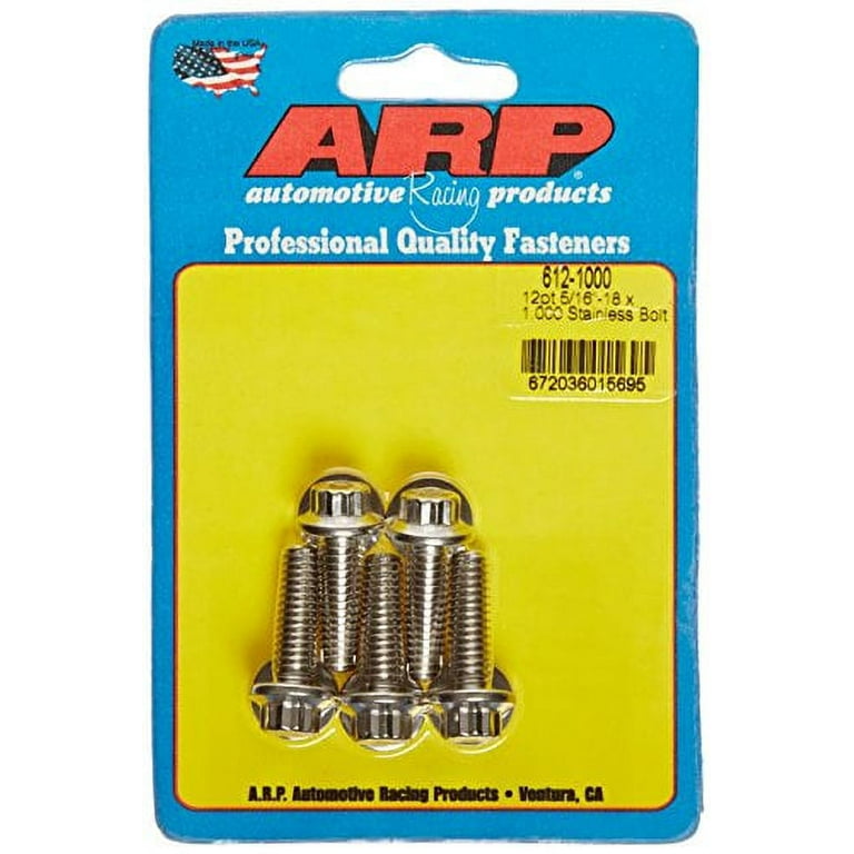 ARP S/S Bolt Kit - 12pt (5) 5/16-18 x 1.250 ARP S/S Bolt Kit - 12pt (5) 5/16-18 x 1.250