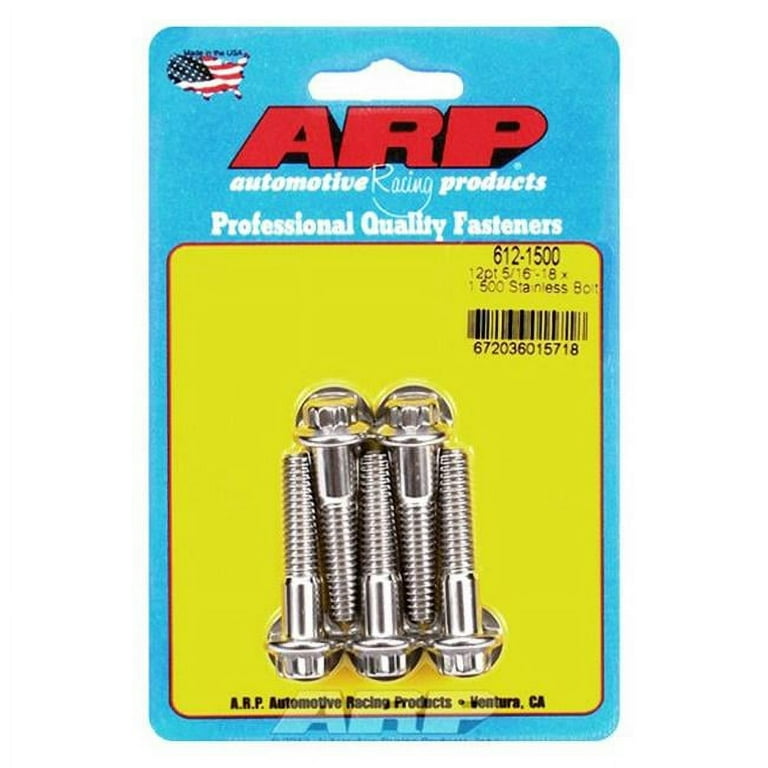 ARP Bolt Kit - 12pt (5) 5/16-18 x 1.500 ARP Bolt Kit - 12pt (5) 5/16-18 x 1.500