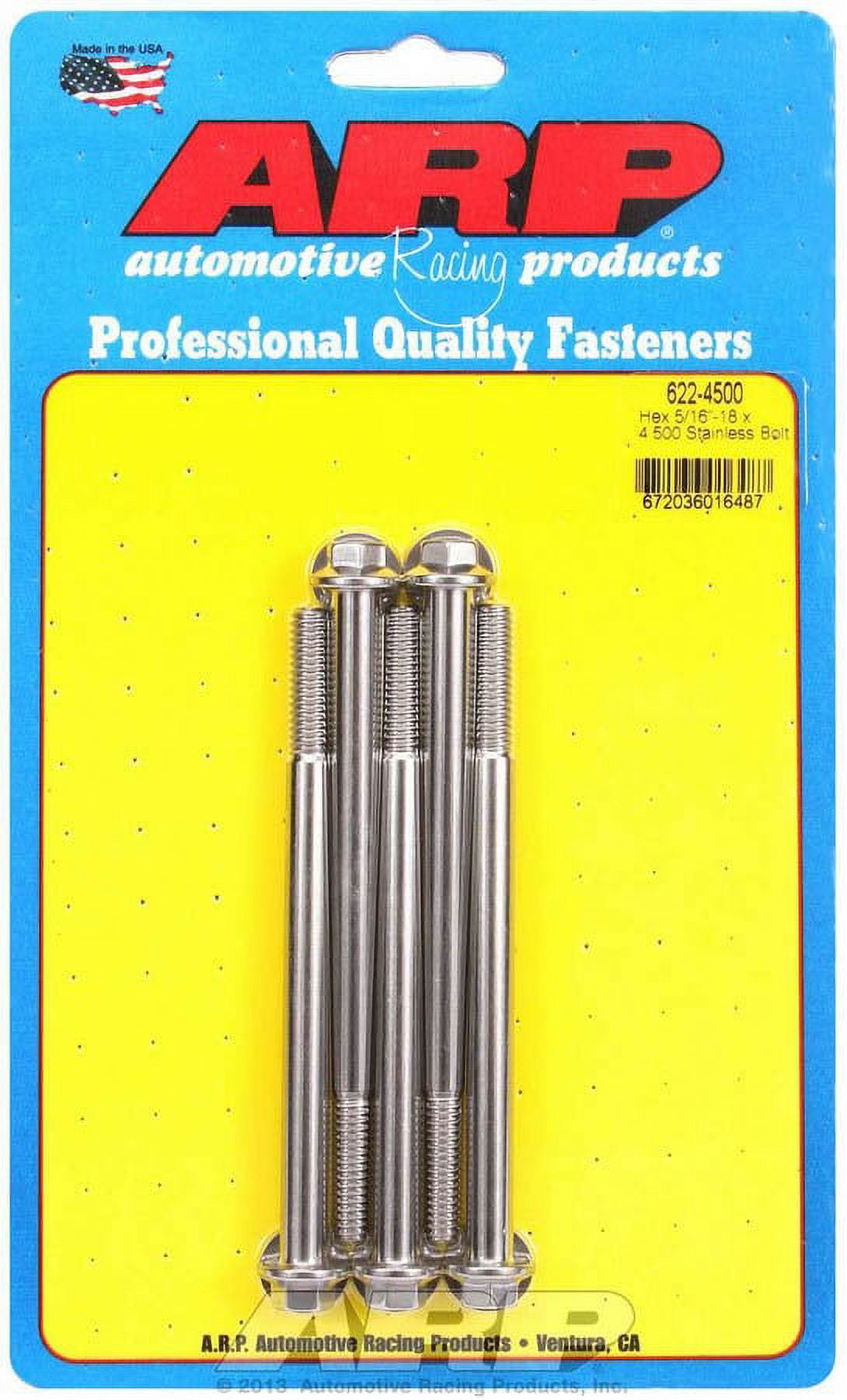 ARP S/S Bolt Kit - 6pt (5) 3/8-16 x 4.500 ARP S/S Bolt Kit - 6pt (5) 3/8-16 x 4.500