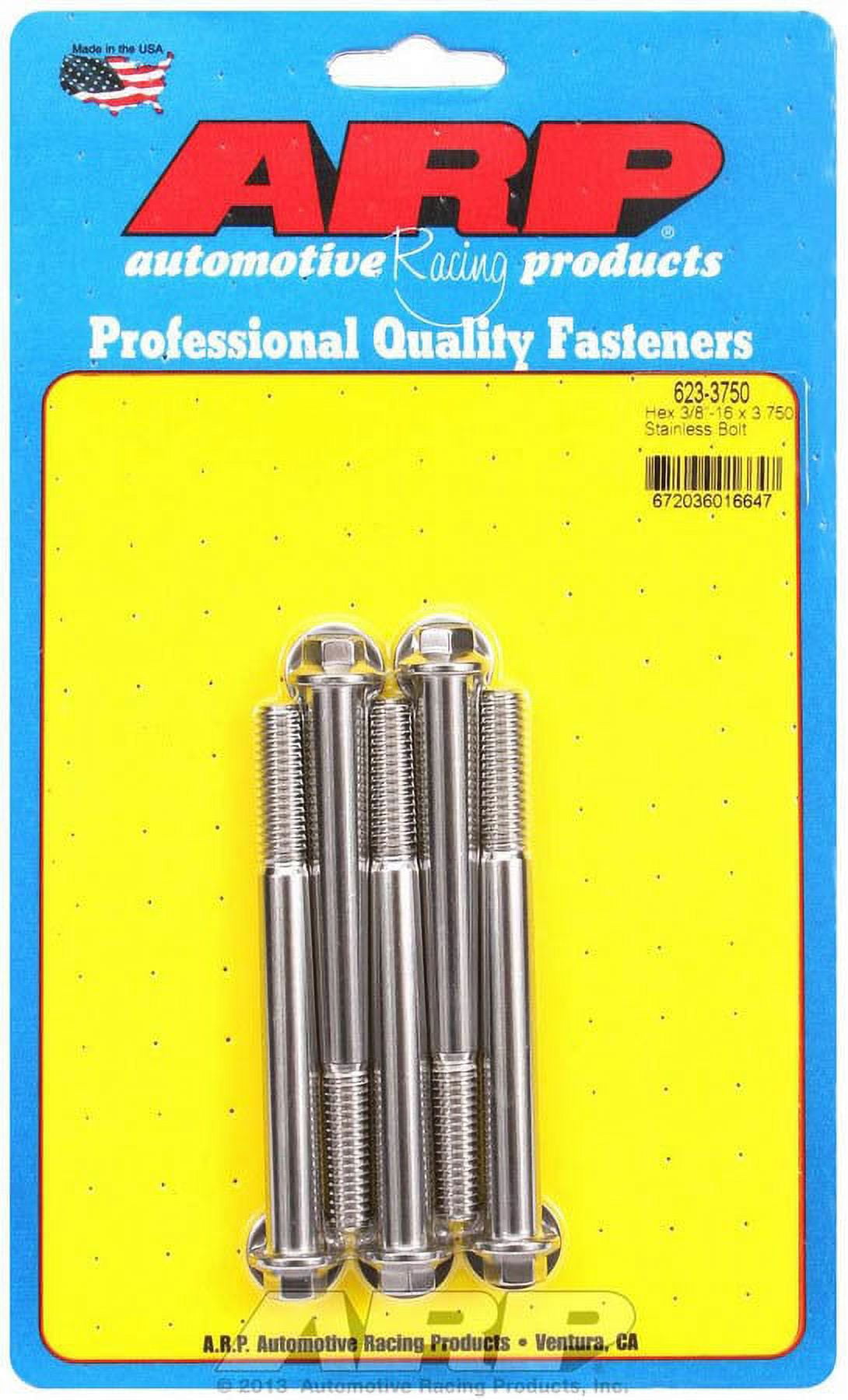 ARP S/S Bolt Kit - 6pt (5) 3/8-16 x 4.500 ARP S/S Bolt Kit - 6pt (5) 3/8-16 x 4.500