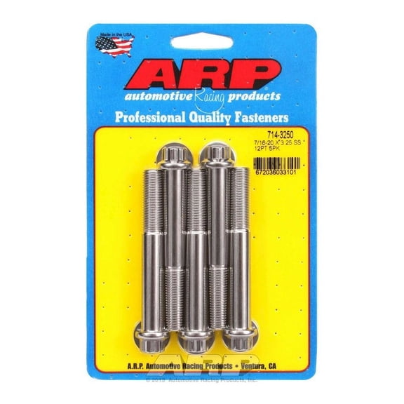 Arp 7/16-20 x 3.250 12pt SS Bolt Kit 5pk