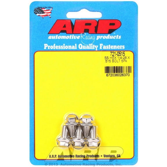 Arp S/S Bolt Kit - 6pt. (5) 1/4-28 x 0.515