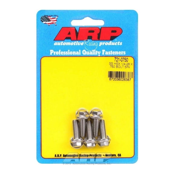 Arp Bolt Kit - SS 6pt 5pk 1/4-28 x .750