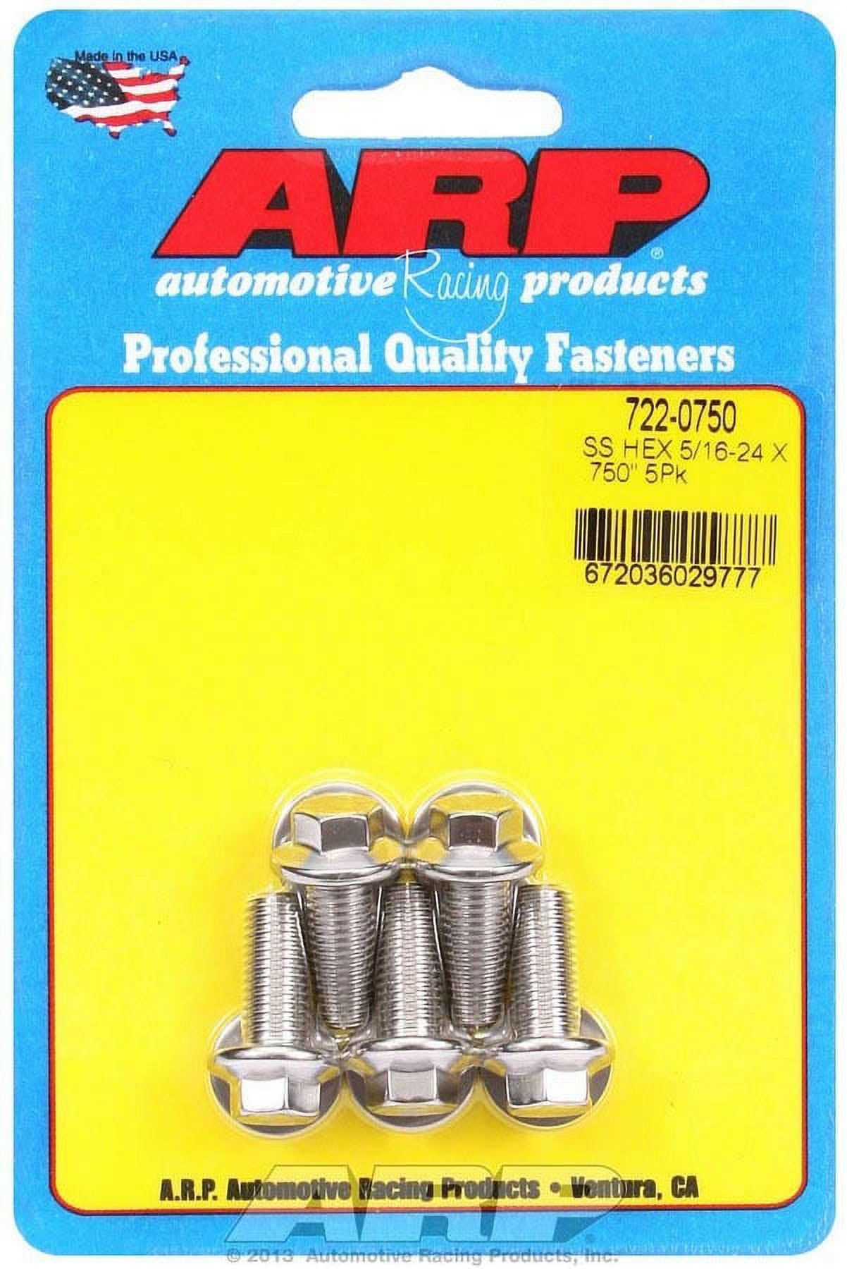 ARP Bolt Kit - SS 6pt 5pk 5/16-24 x 2.000 ARP Bolt Kit - SS 6pt 5pk 5/16-24 x 2.000