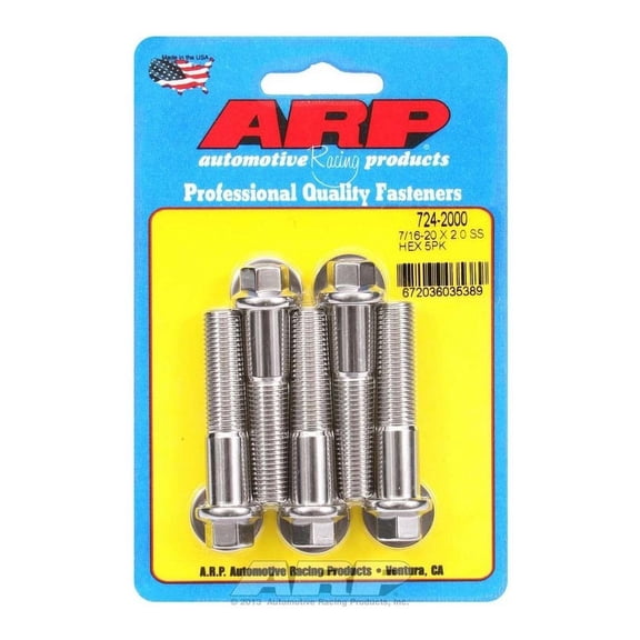 Arp 7/16-20 x 2.000 6pt SS Bolt Kit 5pk