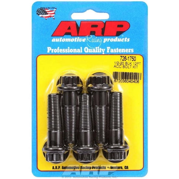 Arp 1/2-20 x 1.750 12pt Bolt Kit (5) Black Oxide